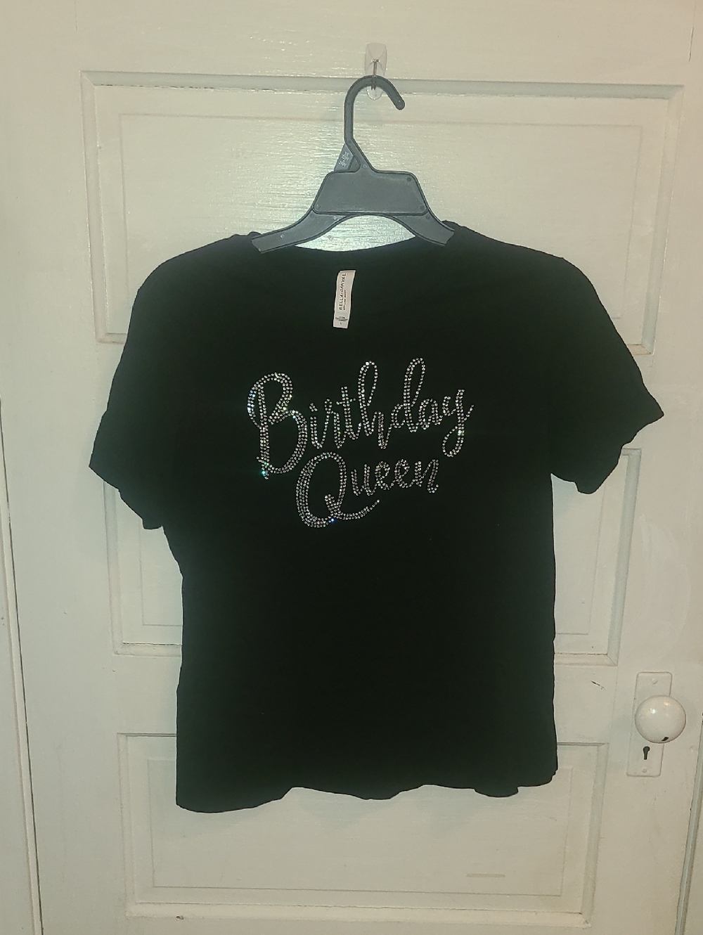 Bella Canvas Black "Birthday Queen" Rhinestone Tee